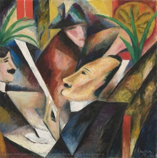 People On A Café Terrace — Elisabeth Ivanowna Epstein
