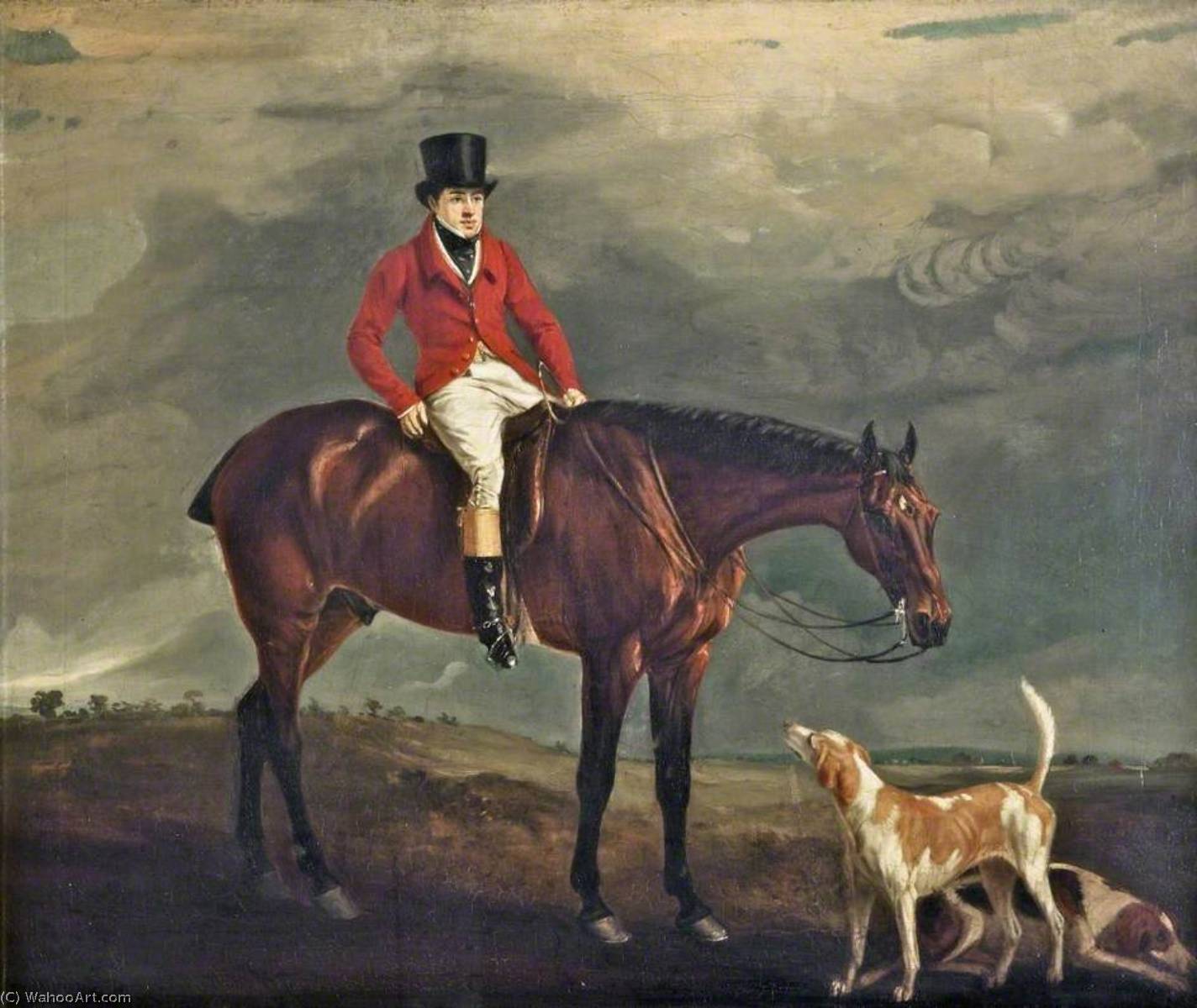 Gentleman In A Red Coat On A Bay Hunter — Sr John E Ferneley