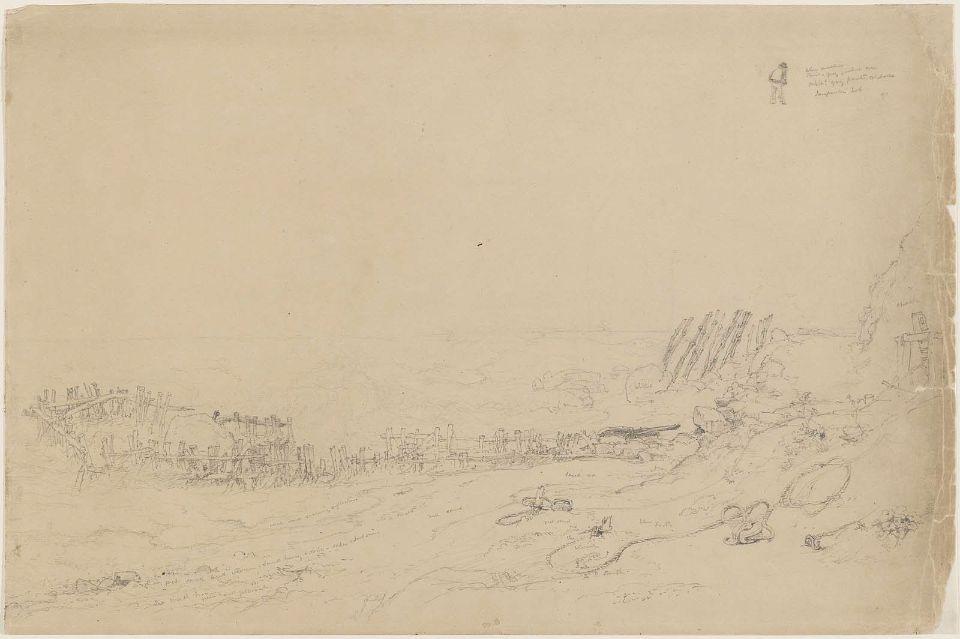 Study For ''beach At Bonechurch'' — Jasper Francis Cropsey
