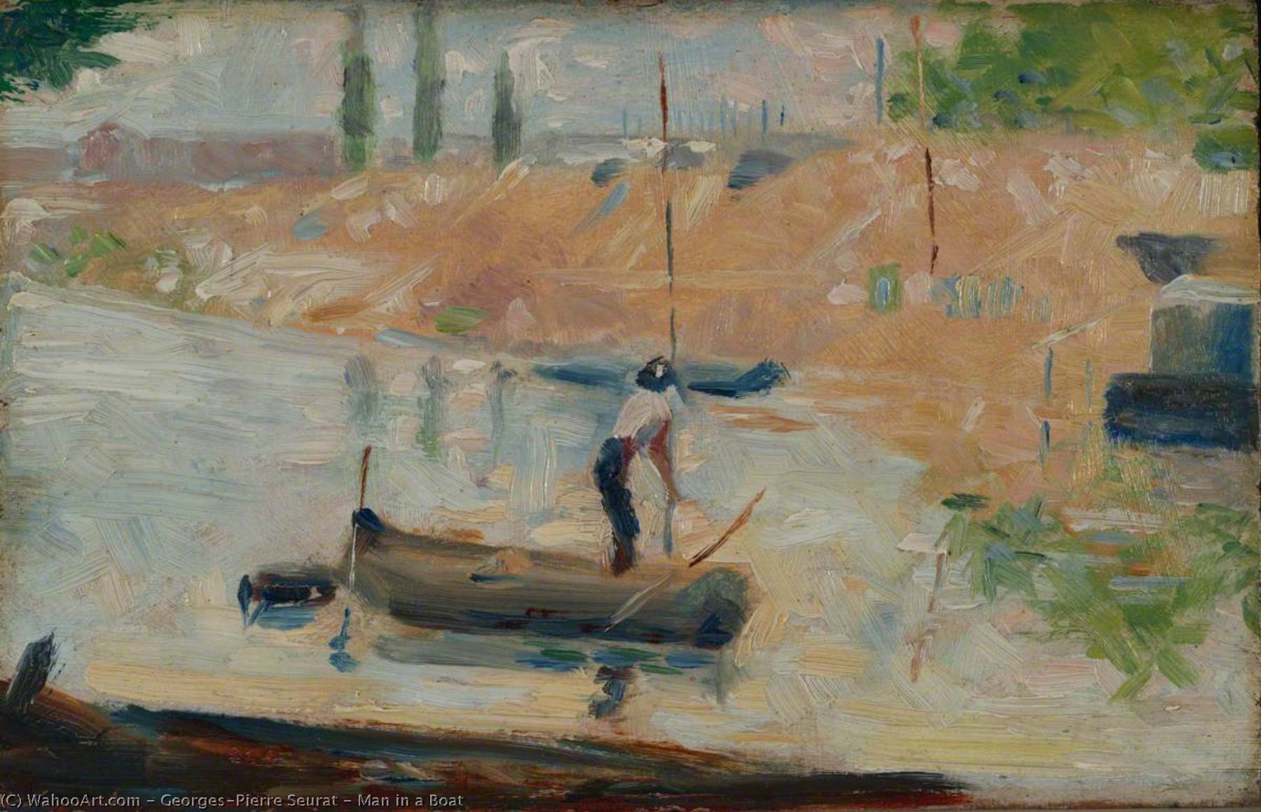 Man In A Boat — Georges Seurat