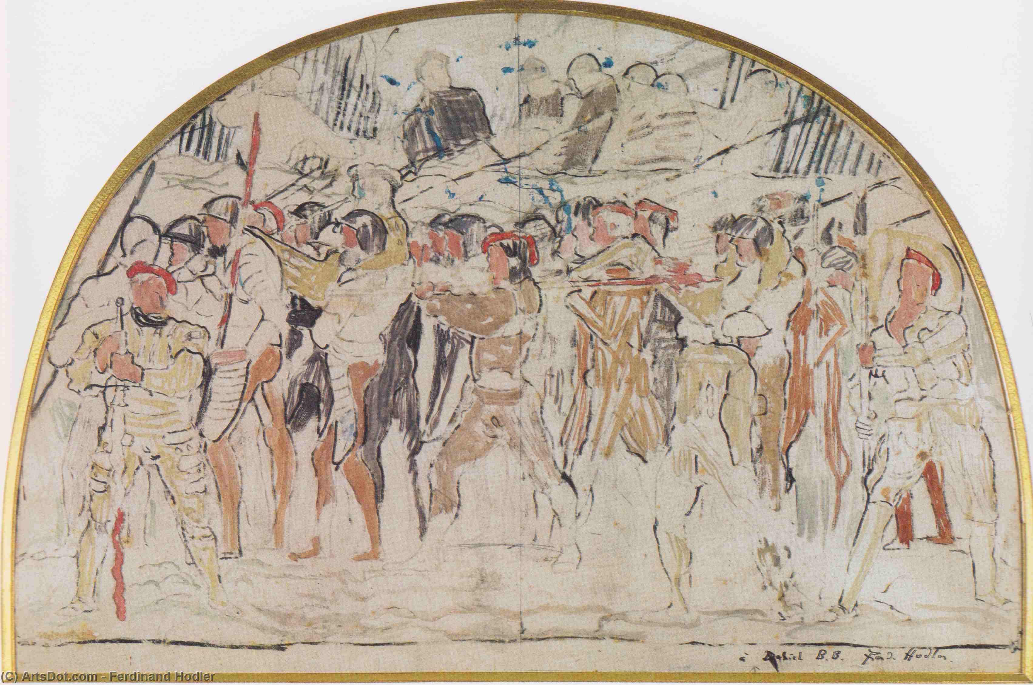Compositional Study To Retreat From Marignano — Ferdinand Hodler