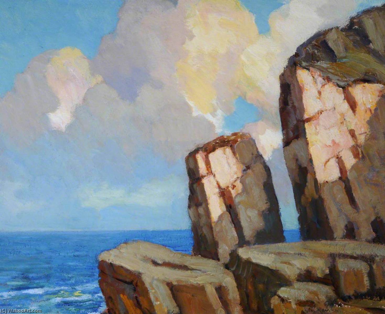 Rocks By The Coast — Francis William Synge Le Maistre