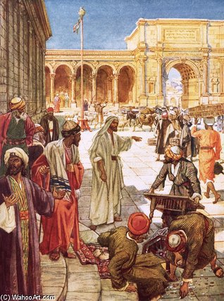 Christ Driving The Money Changers From The Temple — William Brassey Hole