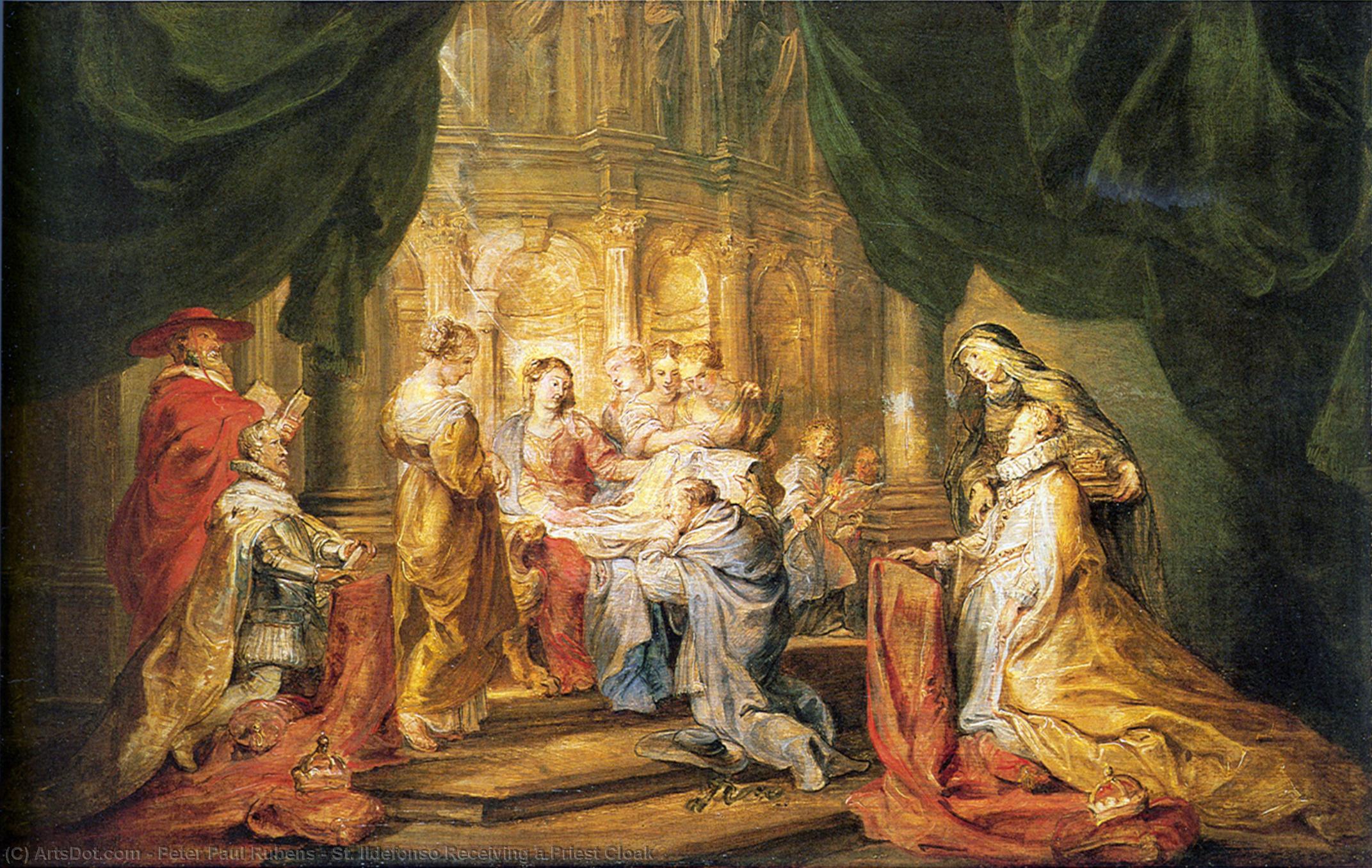 St. Ildefonso Receiving A Priest Cloak — Peter Paul Rubens