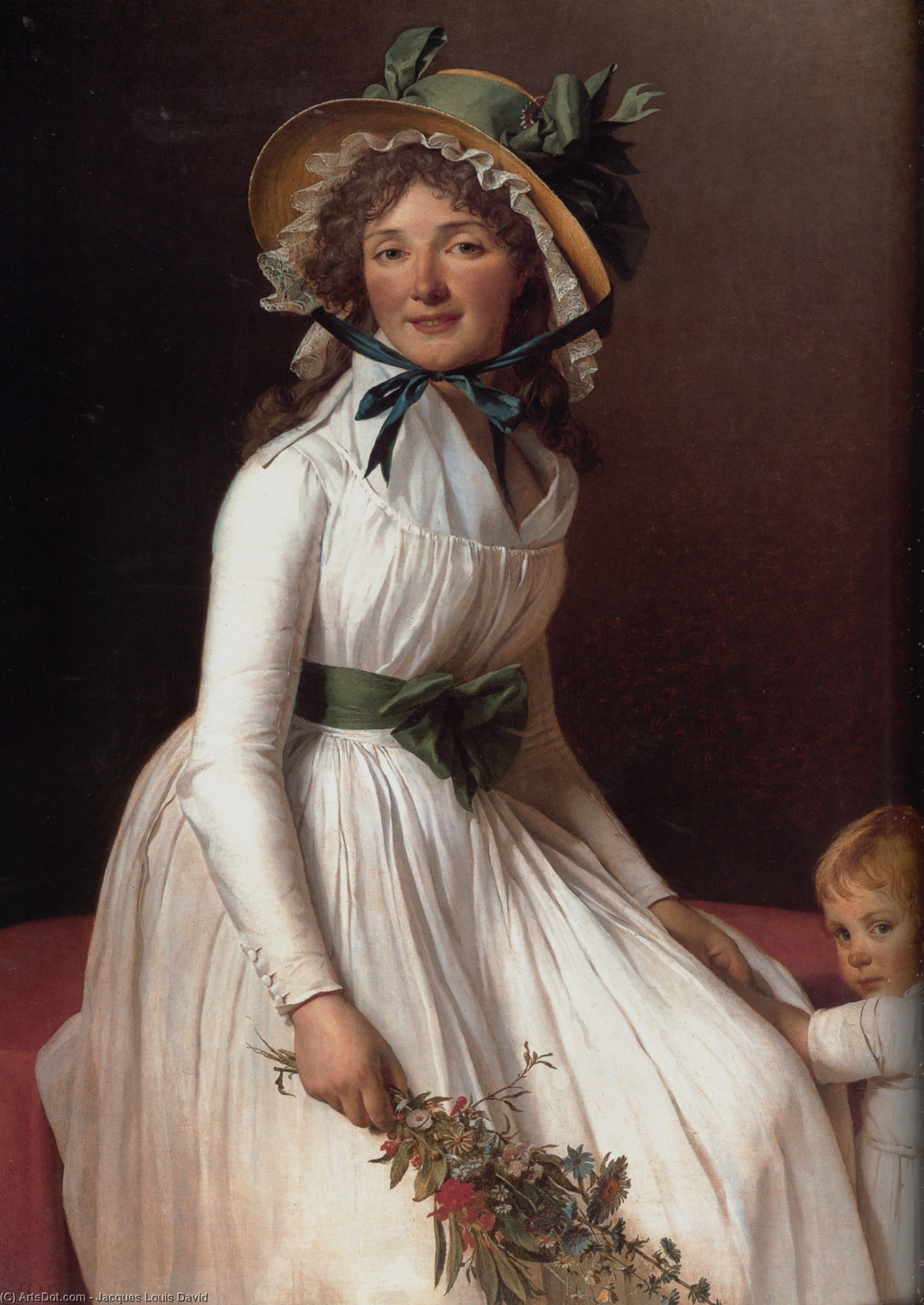 Portrait Of Emilie Serizait And Her Son — Jacques-louis David