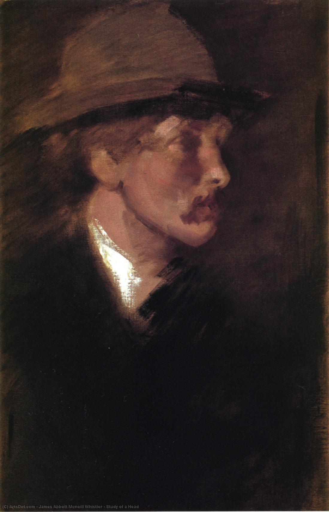 Study Of A Head — James Abbott Mcneill Whistler
