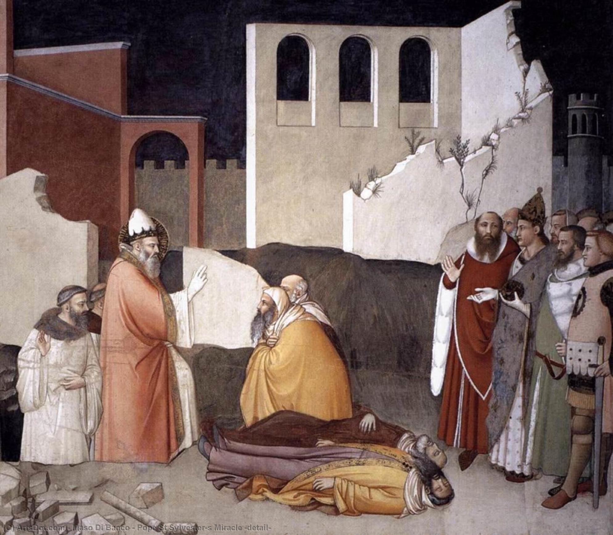 Pope St Sylvester's Miracle (detail) — Maso Di Banco