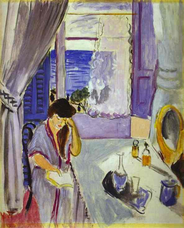 Woman Reading At A Dressing Table (interieur, Nice) — Henri Matisse