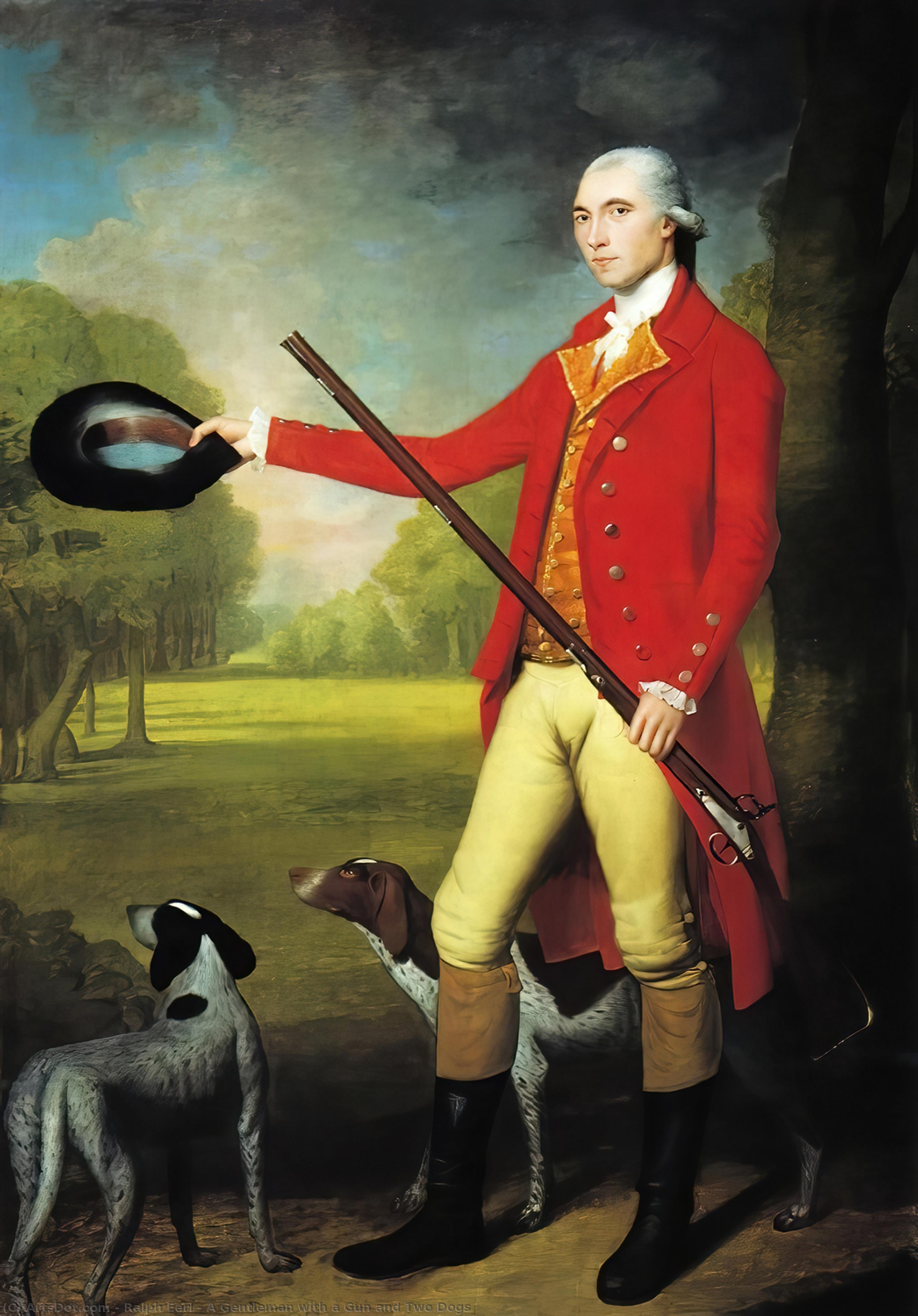 A Gentleman With A Gun And Two Dogs — Ralph Earl