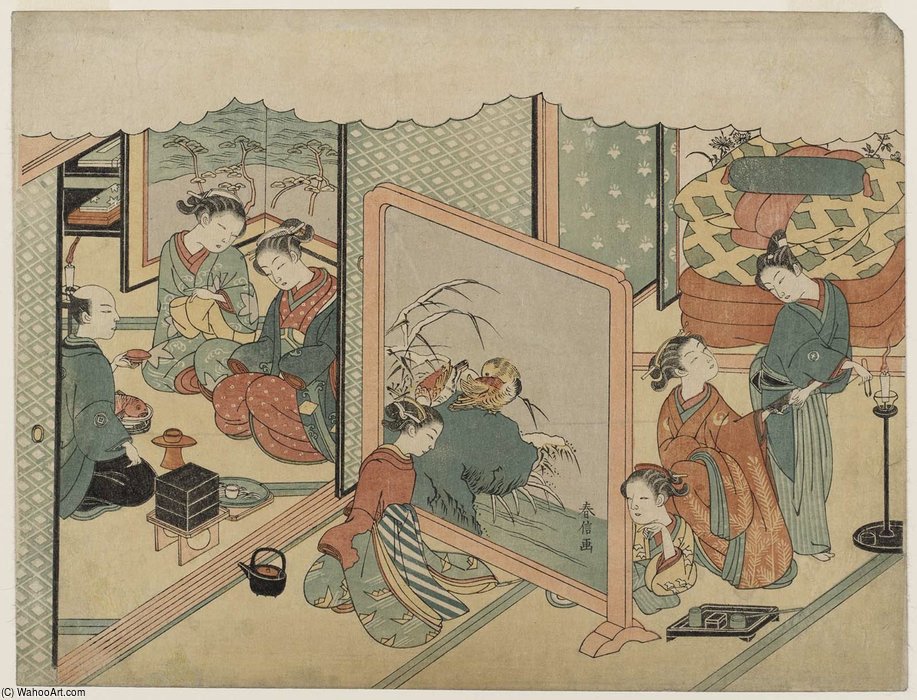 The Cup Of Sake Before Bed — Suzuki Harunobu