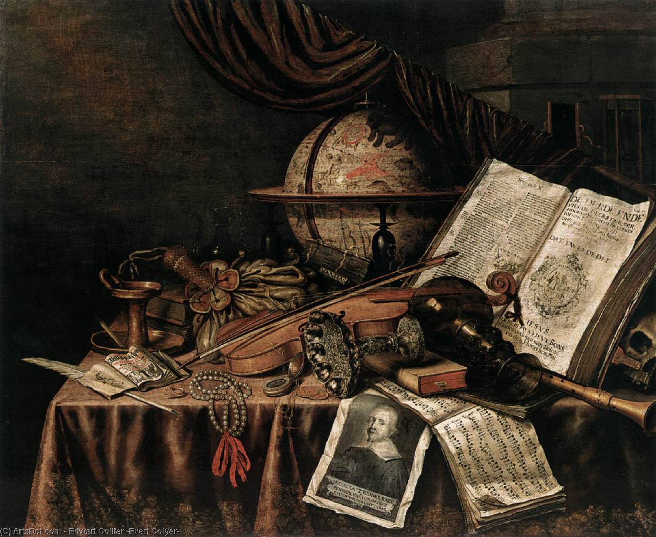 Vanitas Still-life (11) — Edwart Collier (evert Colyer)