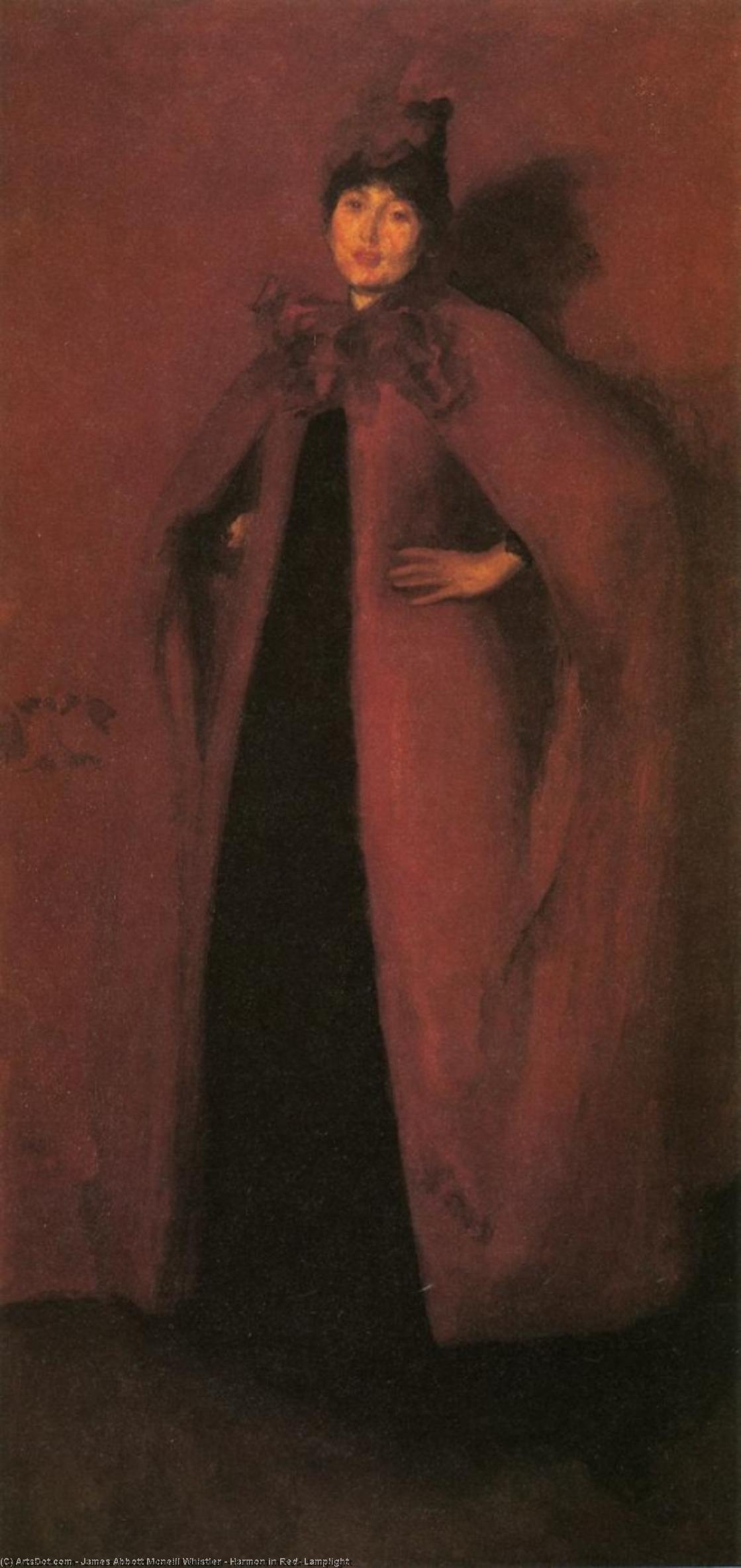 Harmon In Red: Lamplight — James Abbott Mcneill Whistler