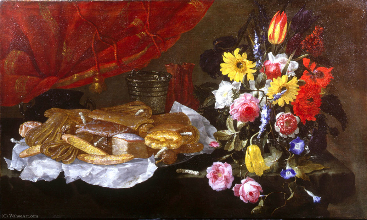 A Still Life Of Roses — Giuseppe Recco