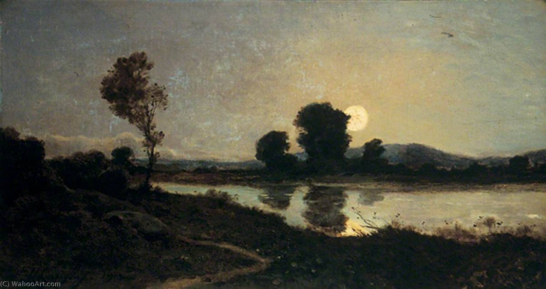 Moonlight On A Lake — Henri-joseph Harpignies