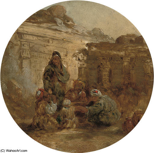 Arabs Amongst The Roman Ruins — Frederick Goodall