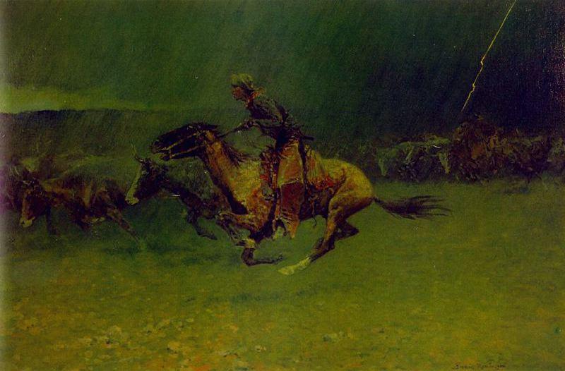 The Stampede — Frederic Remington