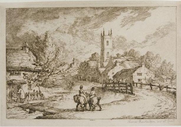 Village Street — Thomas Rowlandson