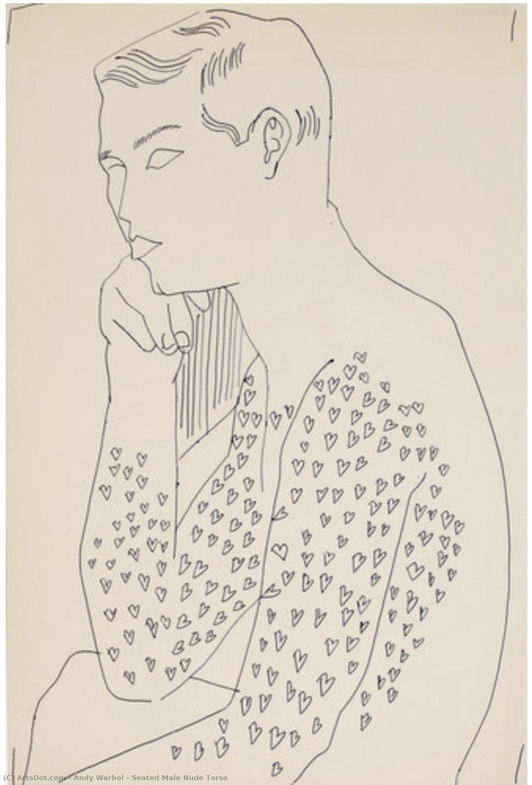 Seated Male Nude Torso — Andy Warhol