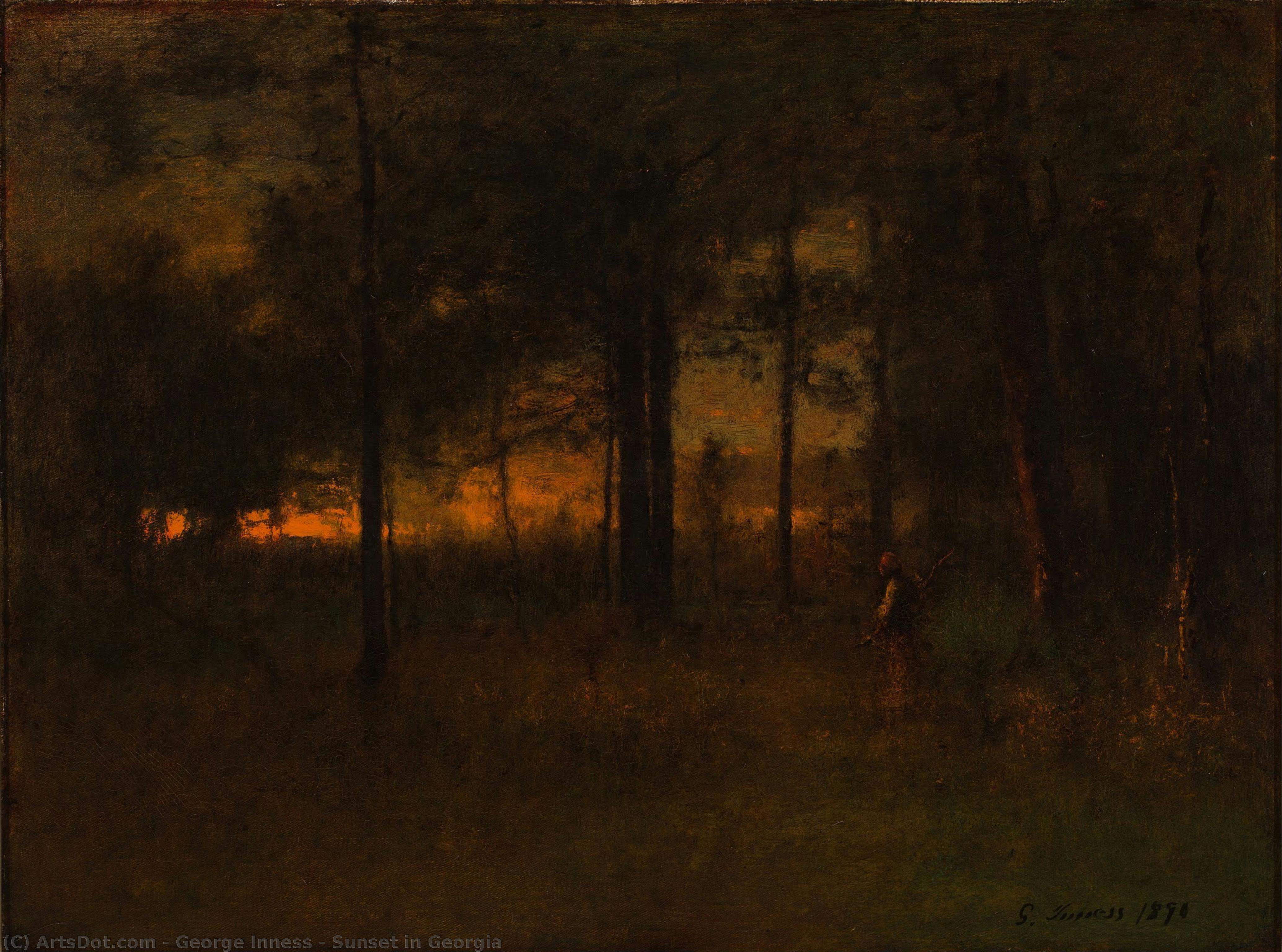 Sunset In Georgia — George Innes