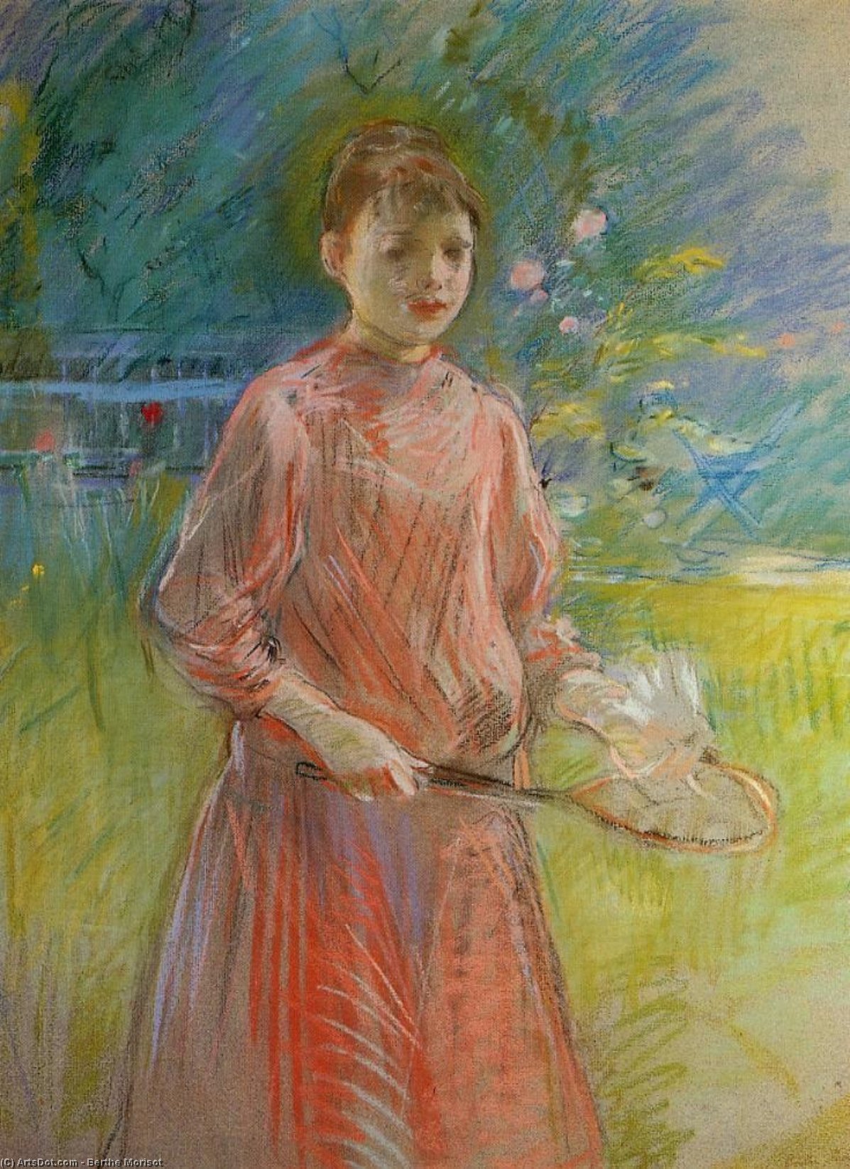 Girl With Shuttlecock (also Known As Jeanne Bonnet) — Berthe Morisot