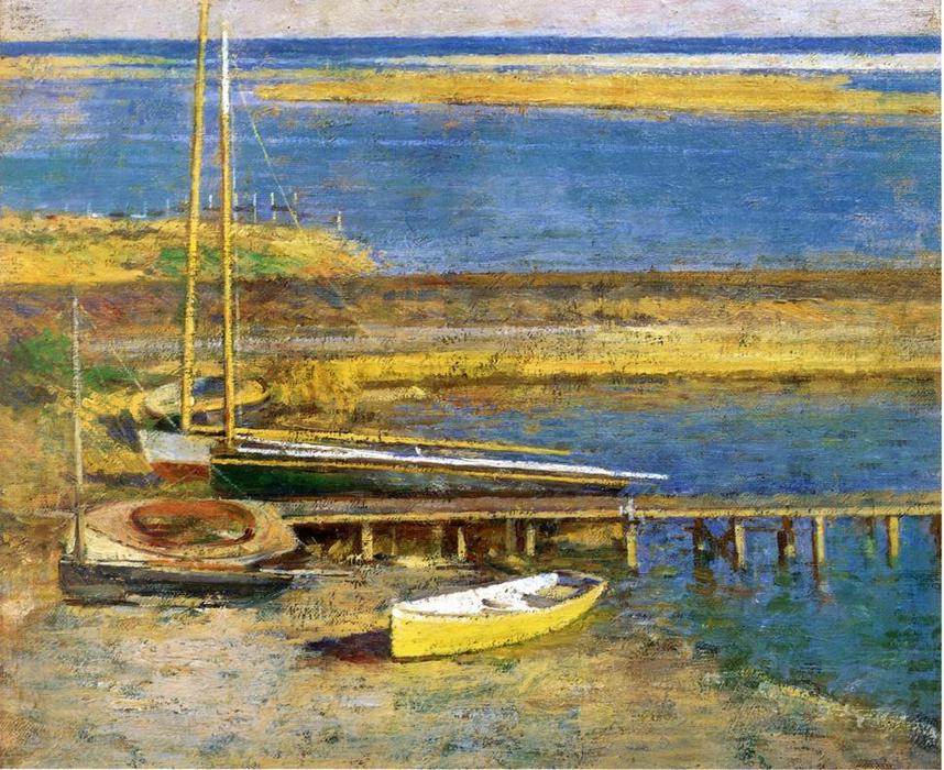 Boats At A Landing — Theodore Robinson