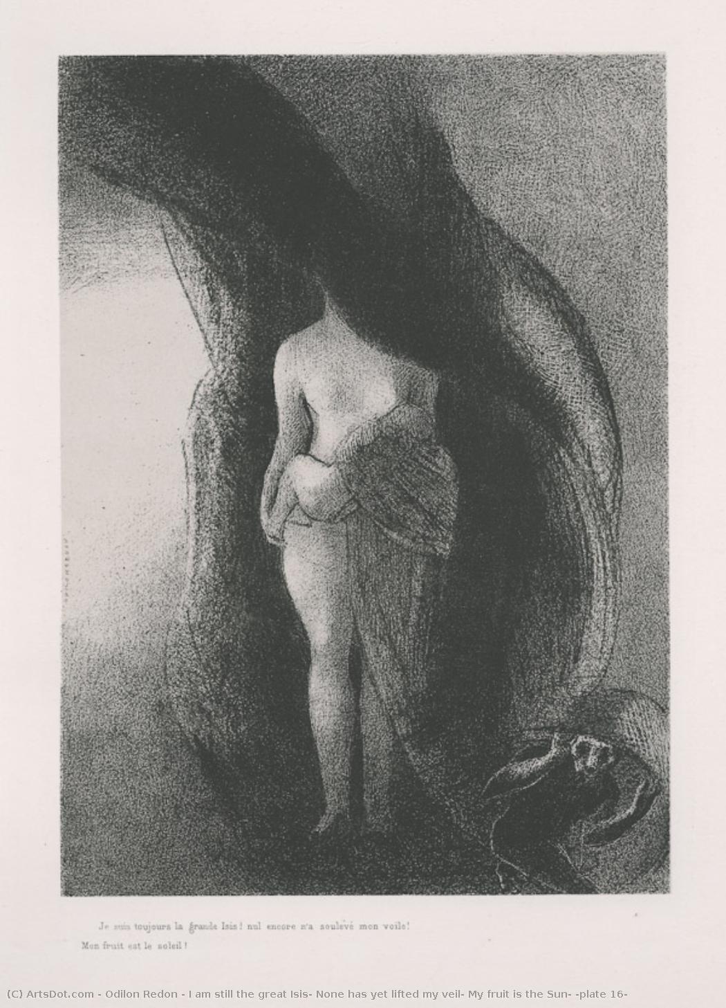 I Am Still The Great Isis! None Has Yet Lifted My Veil! My Fruit Is The Sun! (plate 16) — Odilon Redon