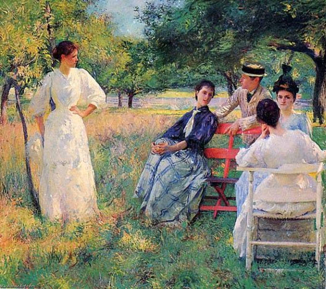 In The Orchard, (painting) — Edmund Charles Tarbell