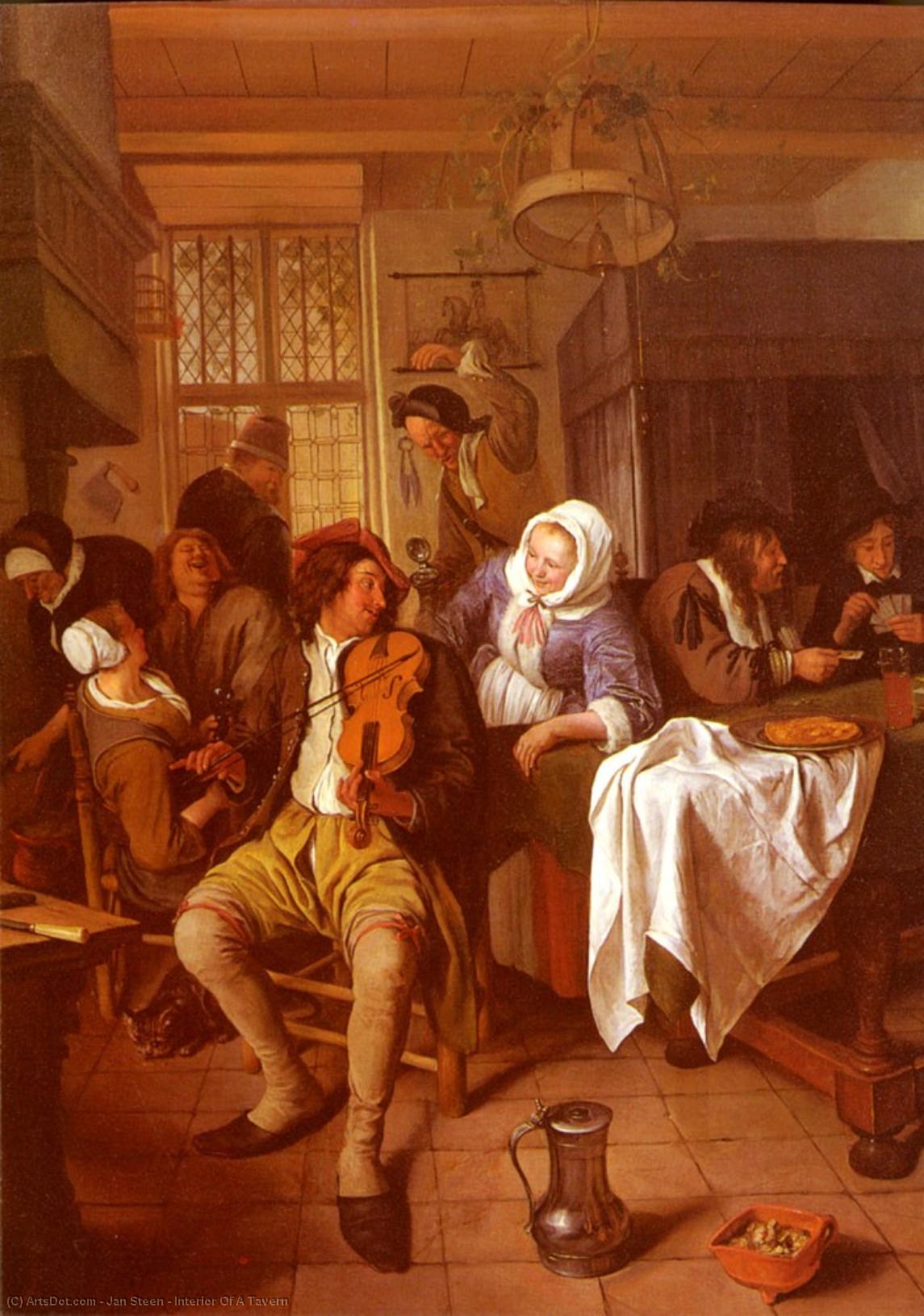 Interior Of A Tavern — Jan Havickszoon Steen
