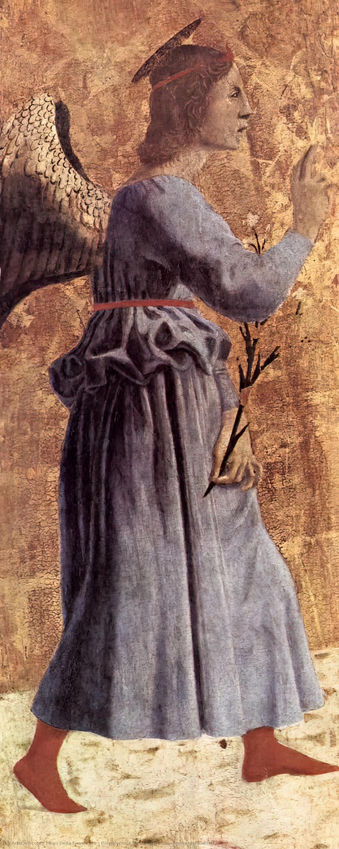 Polyptych Of The Misericordia: Archangel Gabriel — Piero Della Francesca