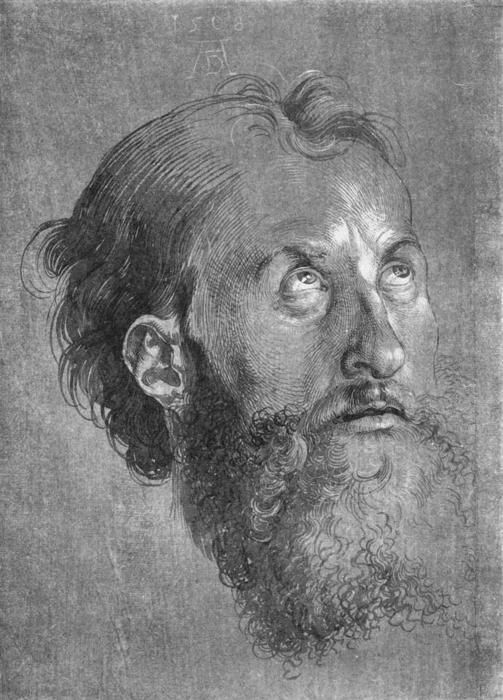 Head Of An Apostle Looking Upward — Albrecht Dürer