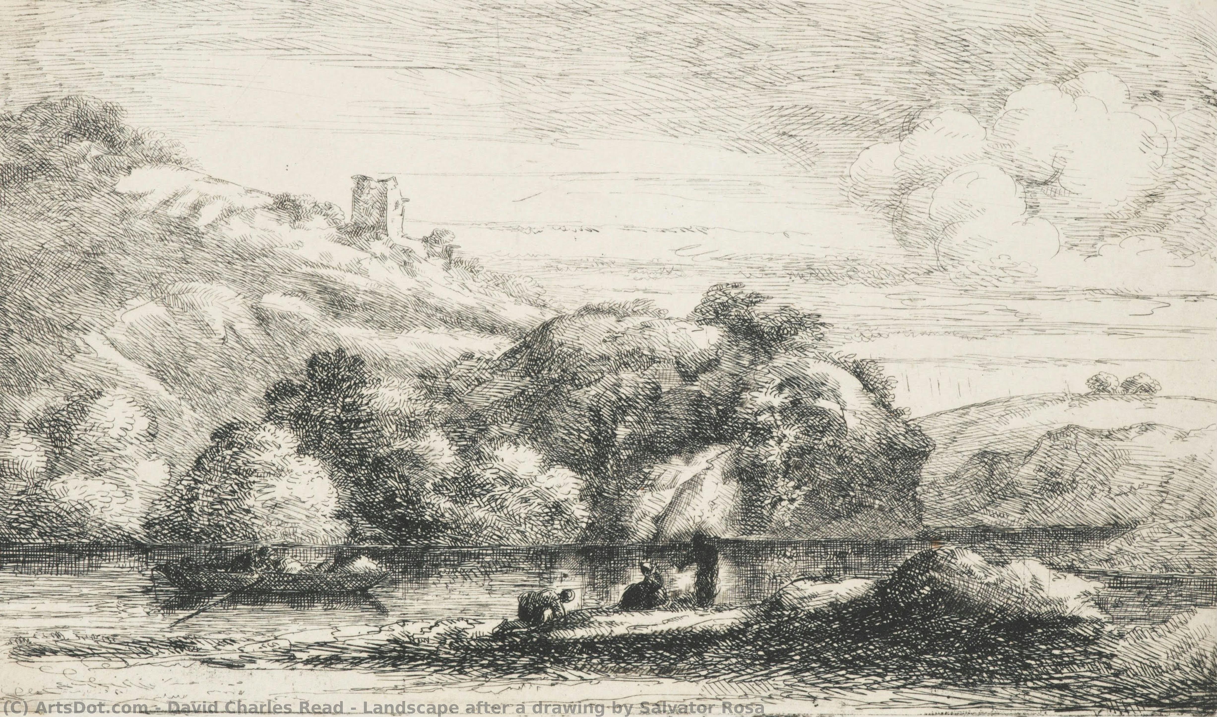 Landscape After A Drawing By Salvator Rosa — David Charles Read