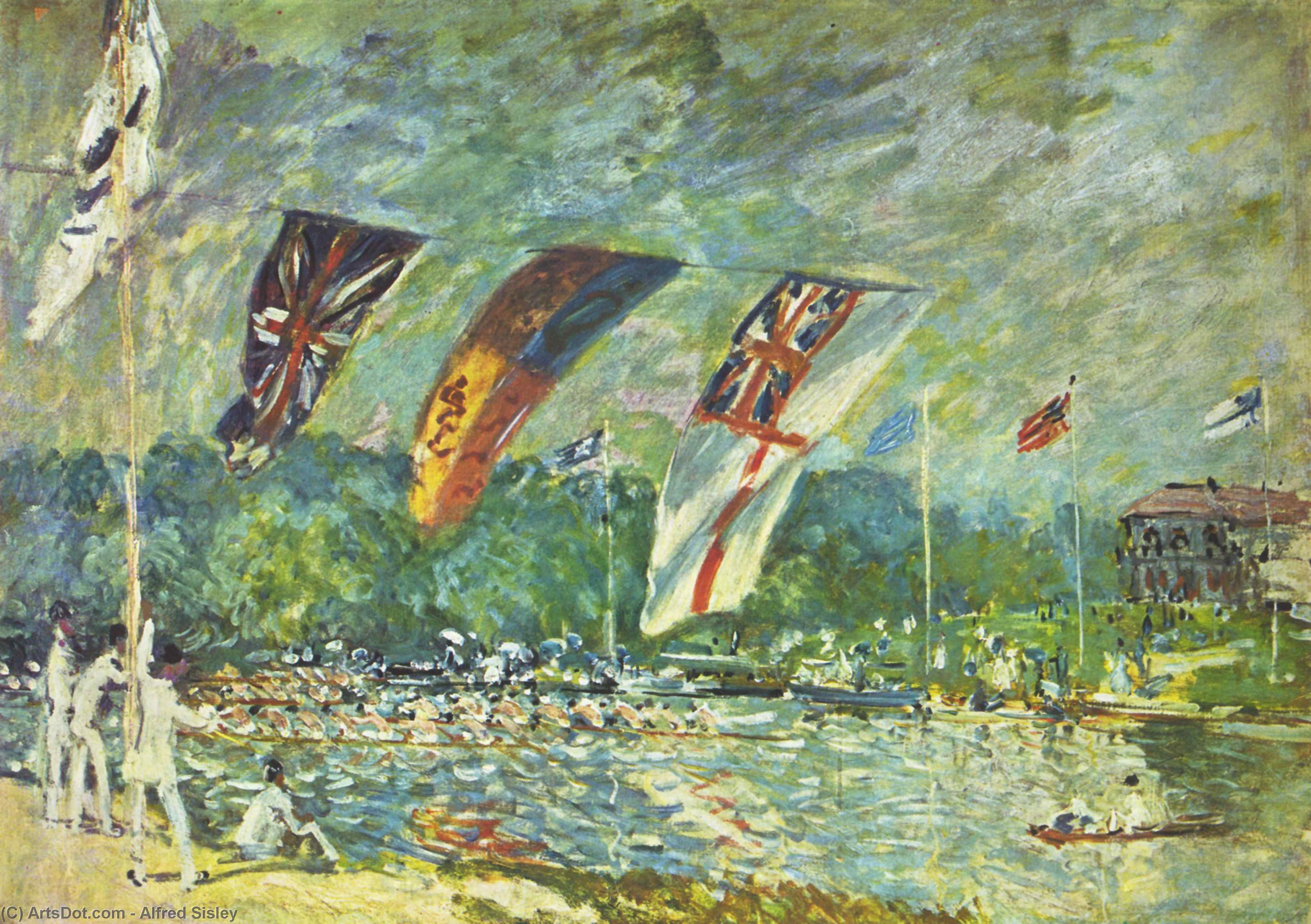 The Regattas Moseley — Alfred Sisley