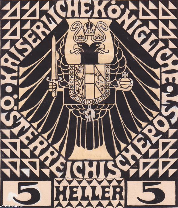 Postage Stamp Design For Mail Postal (not Issued) — Koloman Moser