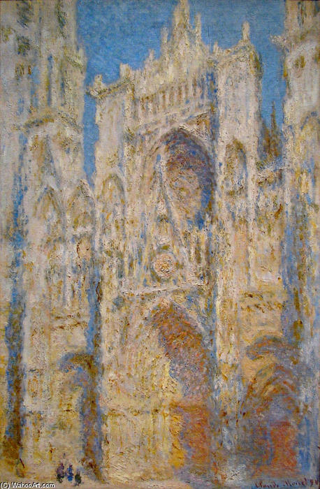 Rouen Cathedral, West Facade, Sunlight — Claude Monet