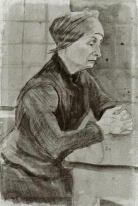 Woman With Folded Hands, Half-length — Vincent Willem Van Gogh