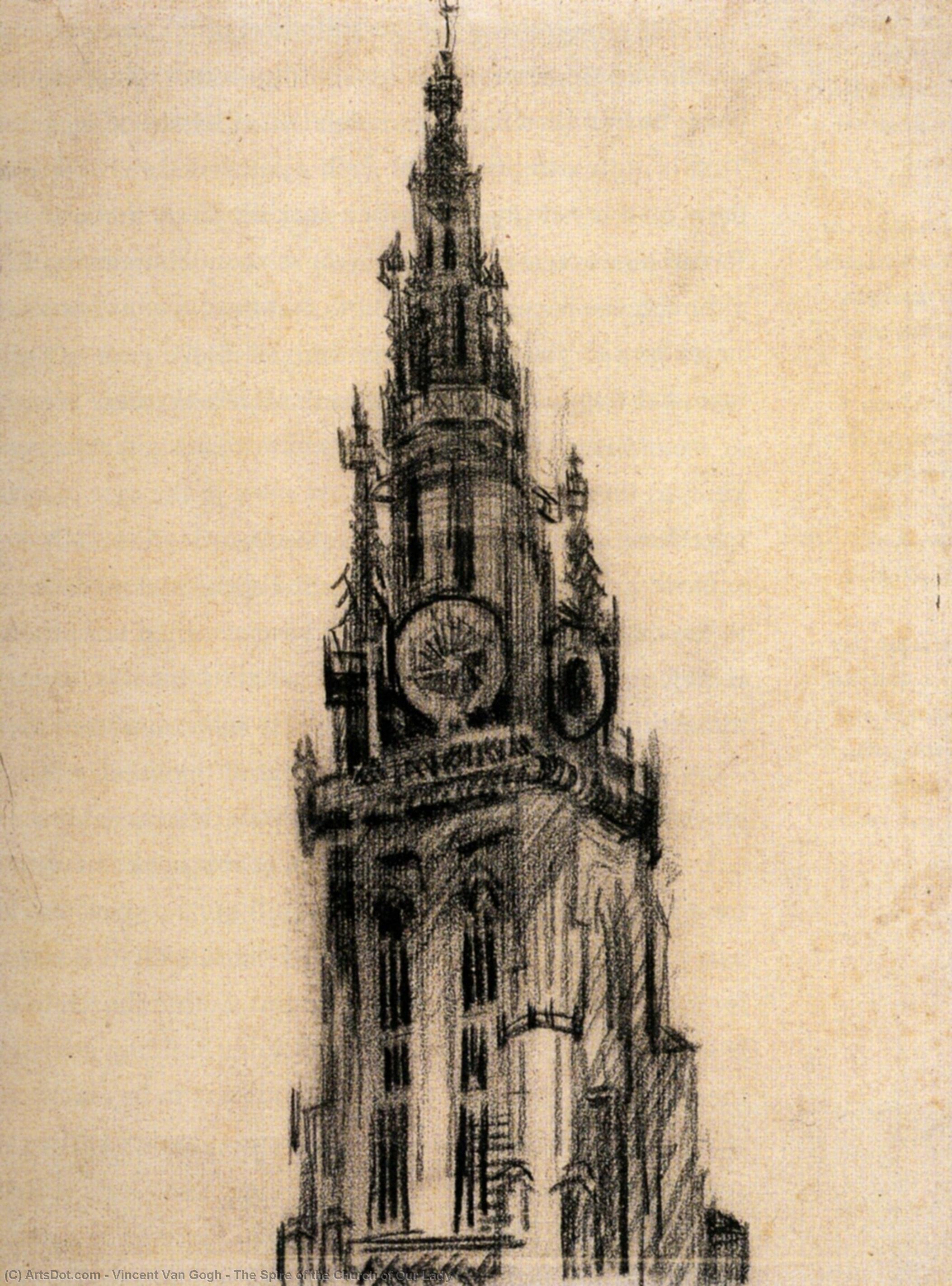 The Spire Of The Church Of Our Lady — Vincent Willem Van Gogh