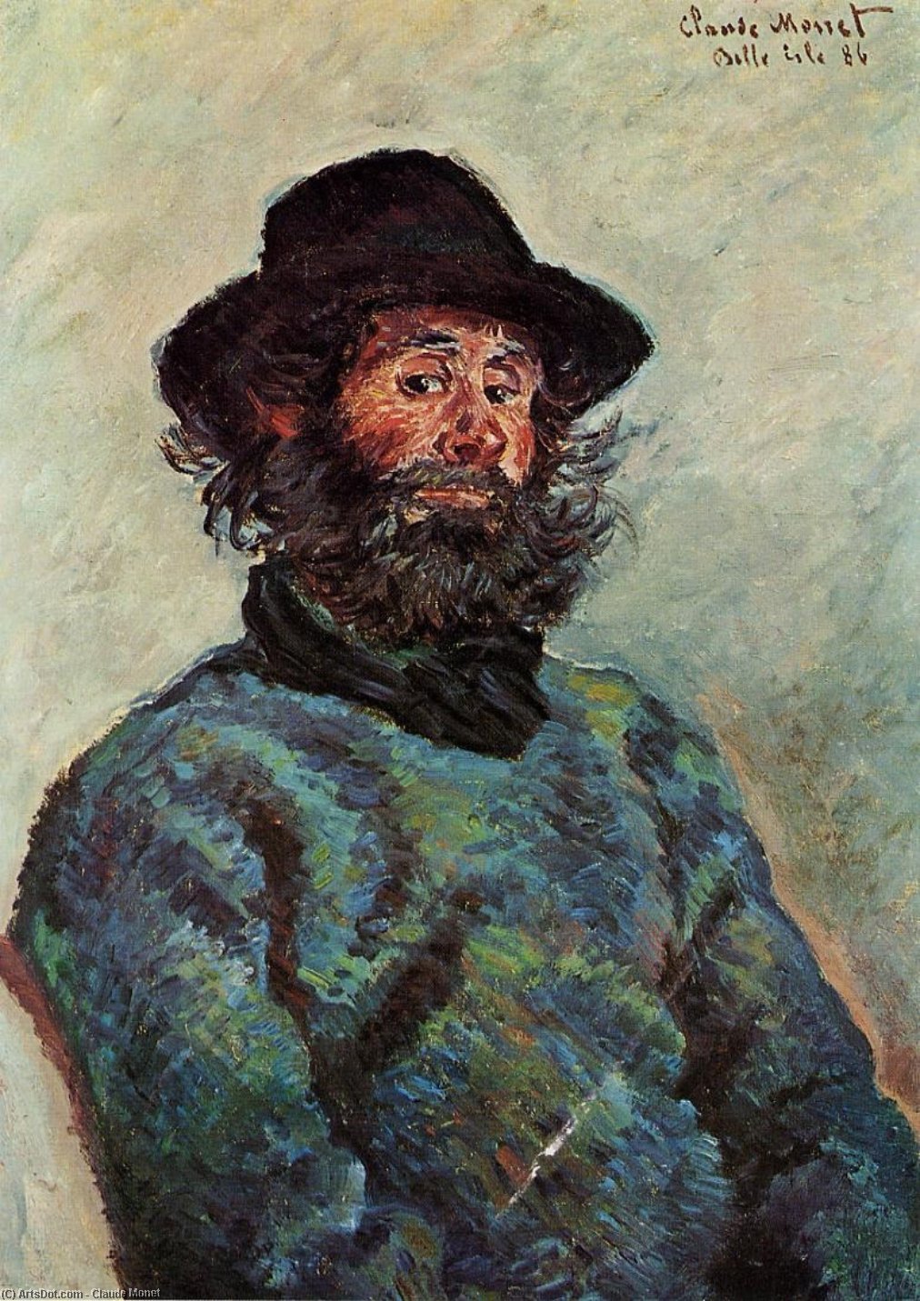 Portrait Of Poly, Fisherman At Kervillaouen — Claude Monet