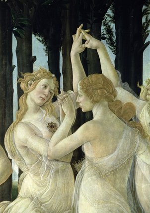 Detail Of Two Of The Three Graces, From The Primavera — Sandro Botticelli