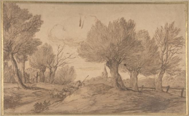 Landscape With A Shepherd And His Flock — Jan Andrea Lievens Jan Lievens
