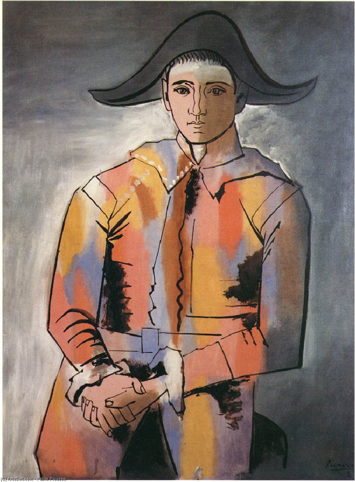 Harlequin With His Hands Crossed (jacinto Salvado) — Pablo Picasso