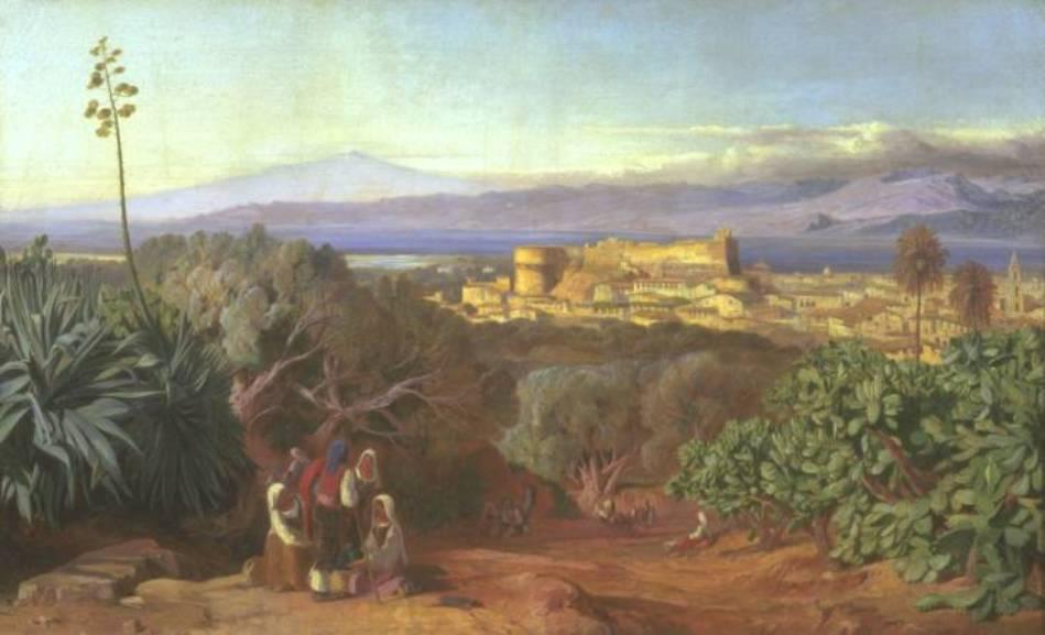 View Of Reggio And The Straits Of Messina — Edward Lear