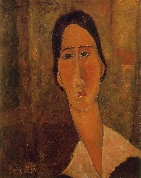 Jeanne Hebuterne With White Collar — Amedeo Clemente Modigliani