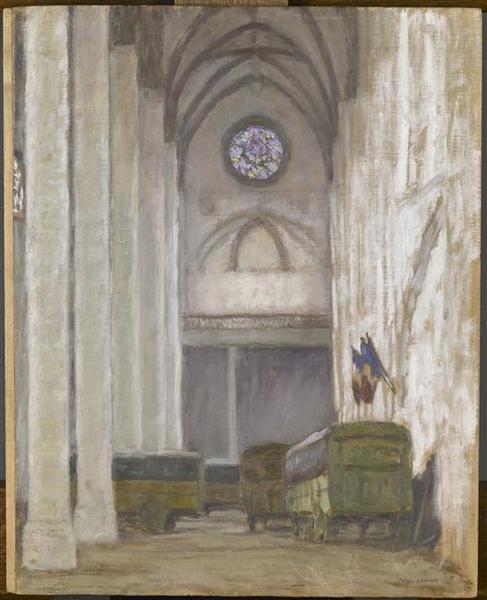 Vue Interieure De L'eglise Des Jacobins De Toulouse En 1916 — Paul Jamot
