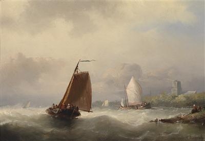 Sailing Boats By The Coast — Nicolaas Riegen