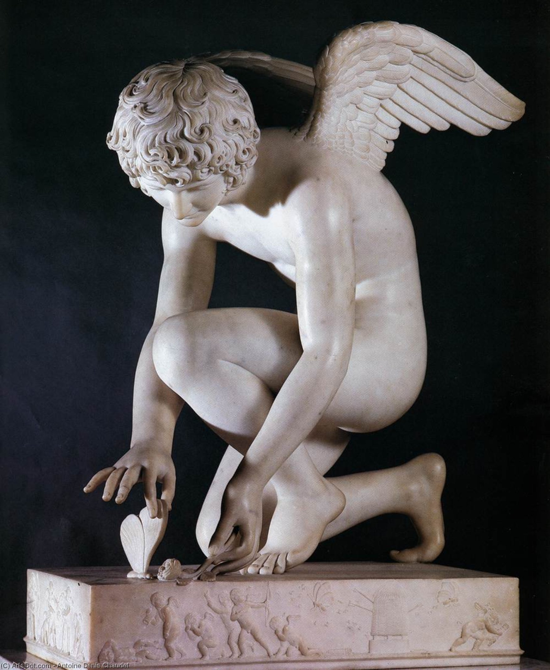 Cupid Presenting A Rose To A Butterfly — Antoine-denis Chaudet