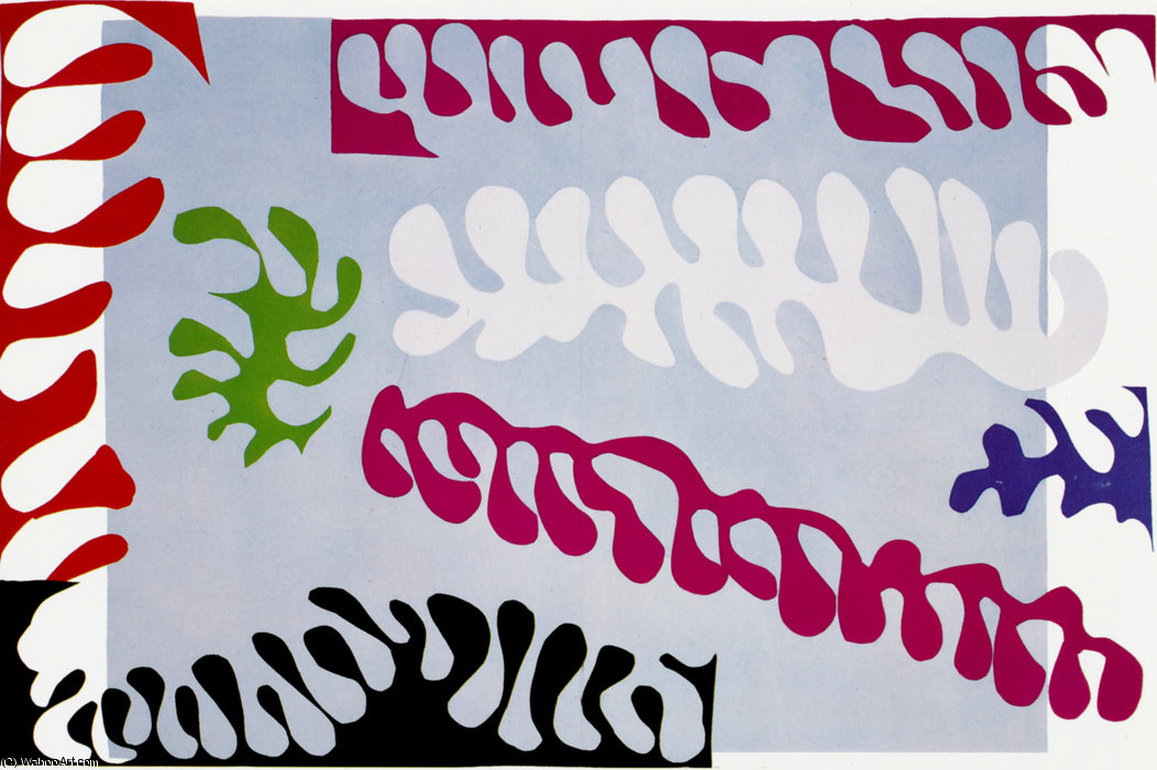Le Lagon Gouache Découpée Pour Paris, Musée National D'art Moderne — Henri Matisse