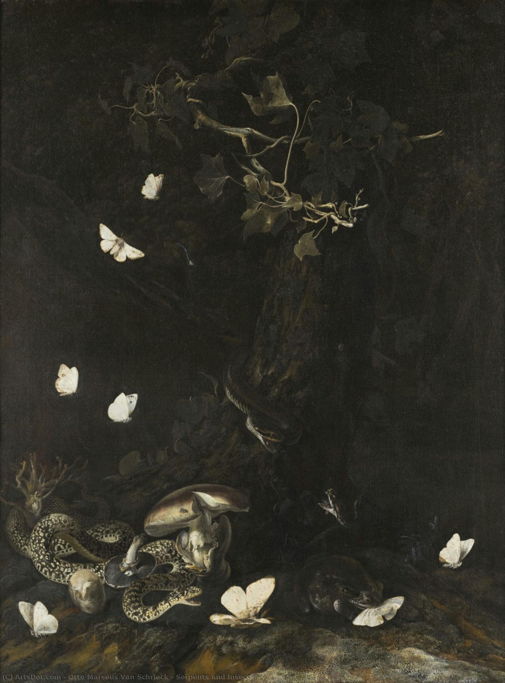 Serpents And Insects — Otto Marseus Van Schrieck