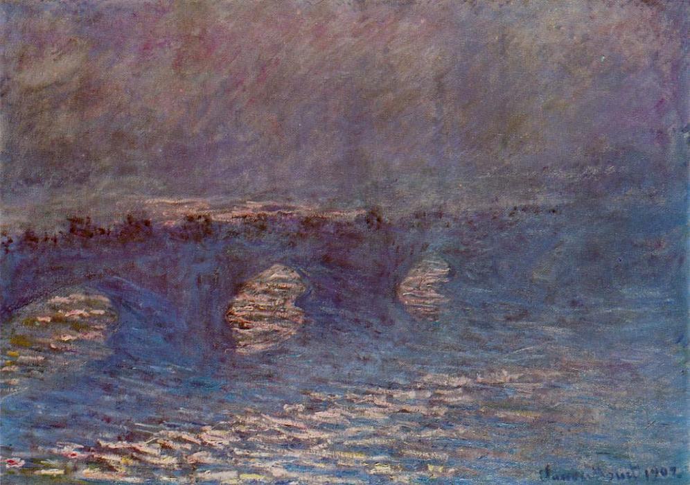 Waterloo Bridge, Effect Of Sun In The Mist — Claude Monet