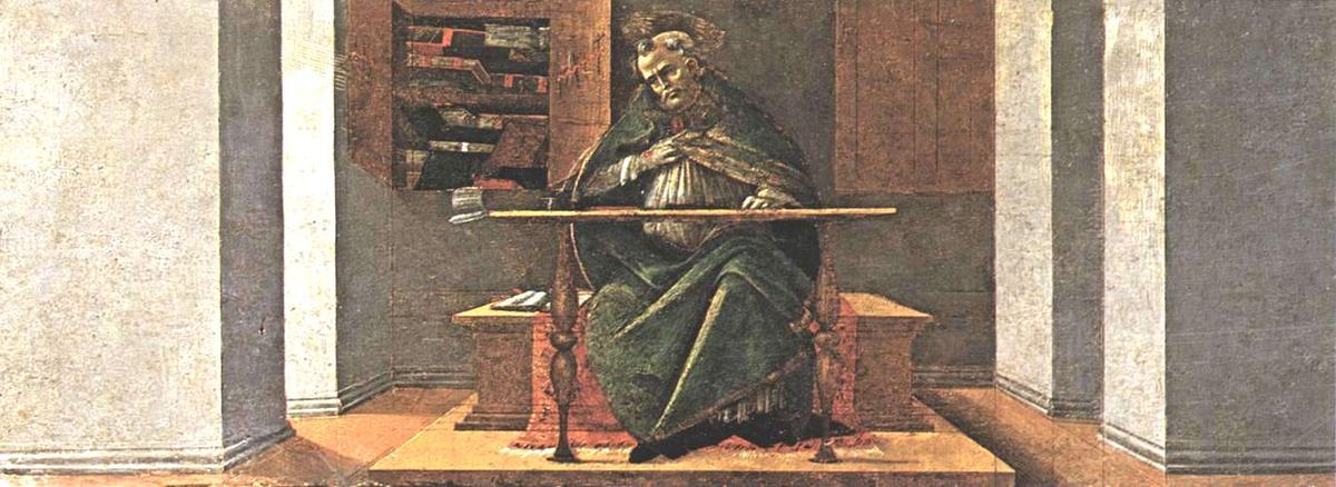 St Augustine In His Cell (san Marco Altarpiece) — Sandro Botticelli