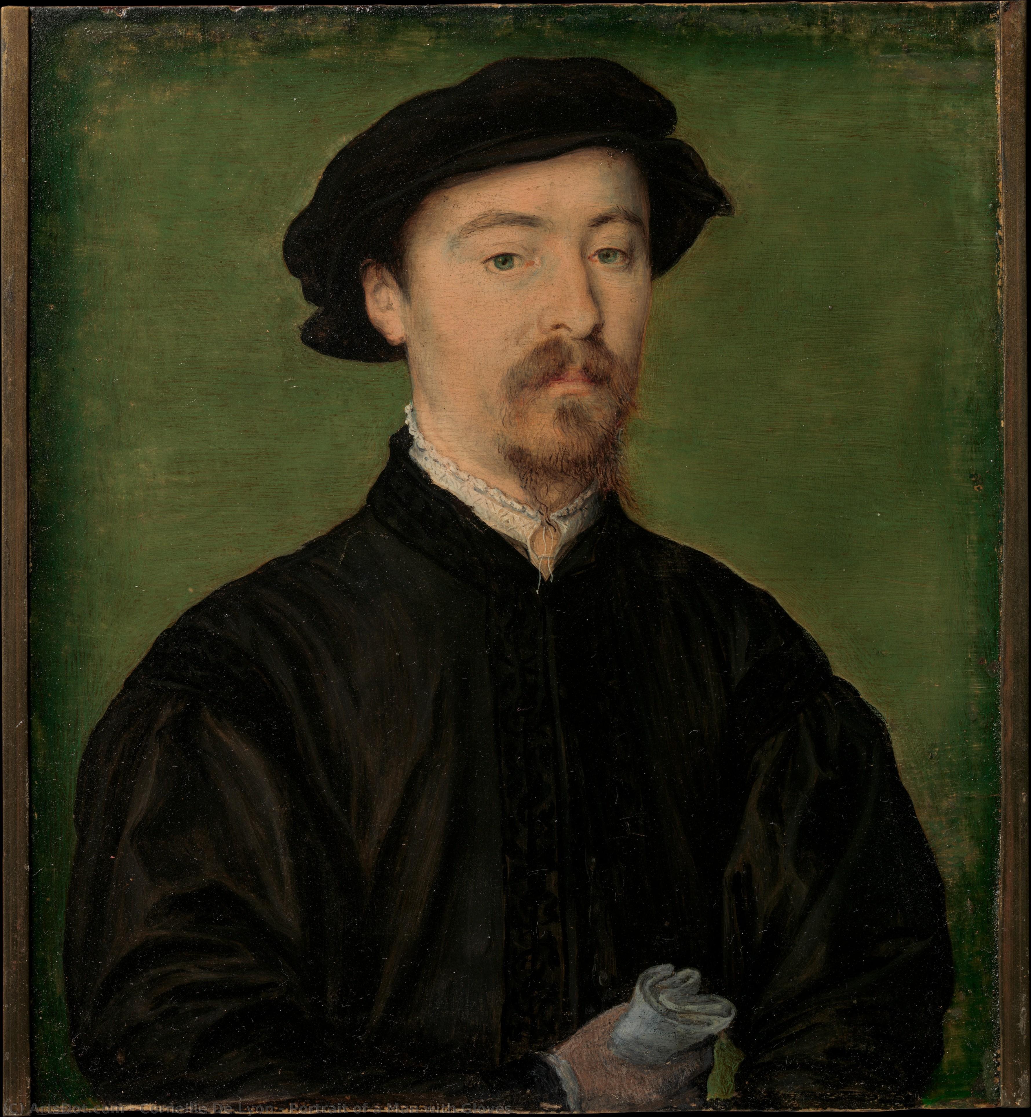 Portrait Of A Man With Gloves — Corneille De Lyon